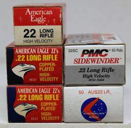 2 Full Boxes of 40 American Eagle .22 LR, Full Box of 50 American Eagle .22 LR, Full Box of 50