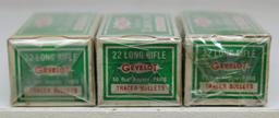 3 Full Boxes Gevelot .22 LR GP Tracer Cartridges