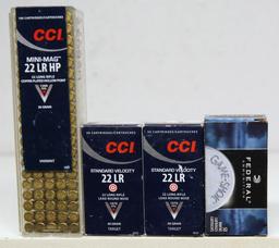 Full Box 50 Federal Game-Shok .22 LR, 2 Full Boxes 50 CCI Target .22 LR, Full Box 100 CCI Mini-Mag