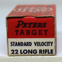 Full Vintage Box Peters Target .22 LR Cartridges