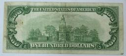 1928 $100 Federal Reserve Note Redeemable in Gold