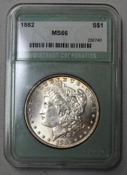 1882 Morgan Dollar Slabbed NTC MS66