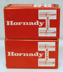 2 Full Boxes 50 Hornady .45 Cal. 300 gr. .458 Hollow Point Bullets for Reloading
