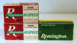 2 Full Boxes Remington .22 Long and Partial Box 35 Remington .22 Long Cartridges