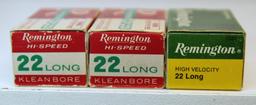 2 Full Boxes Remington .22 Long and Partial Box 35 Remington .22 Long Cartridges