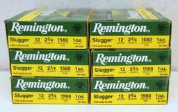6 Full Boxes 5 Remington 12 Ga. 2 3/4" 1 oz. Slug Shotshells