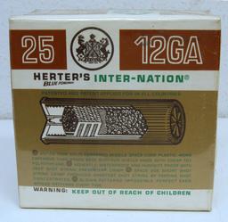 Full Vintage Box Herter's Inter-Nation Powermag 12 Ga. 2 3/4" Shotshells