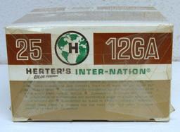 Full Vintage Box Herter's Inter-Nation Powermag 12 Ga. 2 3/4" Shotshells