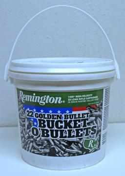 Full Remington Ammunition 22 Golden Bullet Bucket O'Bullets 1400 Rounds .22 LR Cartridges