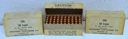 2 Full and 1 Partial of 50 (250 Total) Western Cartridge Co. .30 Luger 93 gr. Bullets for Reloading