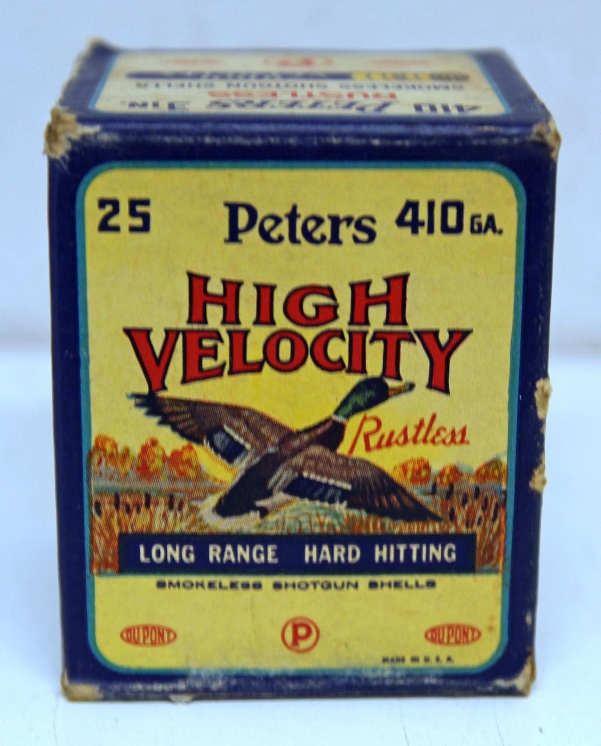 Full Vintage Box Peters High Velocity .410 Ga. 3" Shotshells Ammunition...