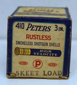 Full Vintage Box Peters High Velocity .410 Ga. 3" Shotshells Ammunition...