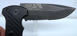 Gerber S30V Automatic Push Button Folding Knife with Lock Safety, Made in Portland, Oregon, 3 1/2"
