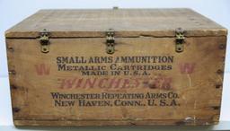 Winchester Super Speed .22 LR Cartridges Wooden Ammo Box, Hinged Lid and Inside Partitions Added...
