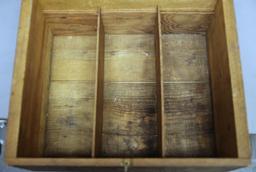 Winchester Super Speed .22 LR Cartridges Wooden Ammo Box, Hinged Lid and Inside Partitions Added...