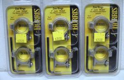 3 New Sets Burris Zee Rings 1" Low Nickel Scope Rings fits Weaver Style Bases...
