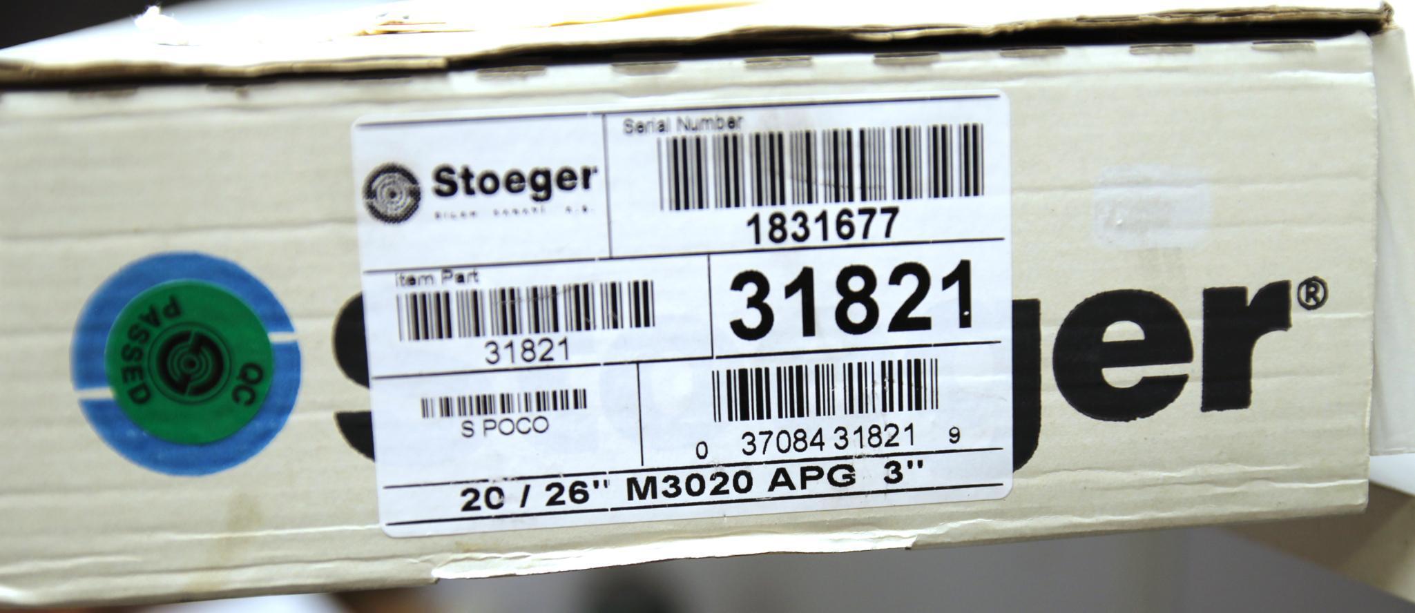 Stoeger M3020 20 Ga. Semi-Auto Turkey Shotgun, New in Box 26" Barrel 3" Chamber Real Tree APG Camo