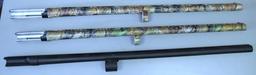 3 Shotgun Barrels - 2 Stoeger 12 Ga. Camo...26" Barrels with 1 3" and 1 3 1/2" Chamber - Black 12 Ga