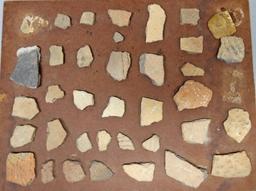 Frame of Prehistoric Native American Indian Arrowheads and Tools from the W.R. (Uncle Billy) Newman