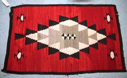 Native American Indian Navajo Woven Rug, Ganado Pattern, Circa 1930's,...65" x 40"