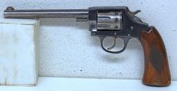 Iver Johnson Target Sealed 8 .22 LR Double Action Revolver Some Chipping at Bottom of Grip Leather