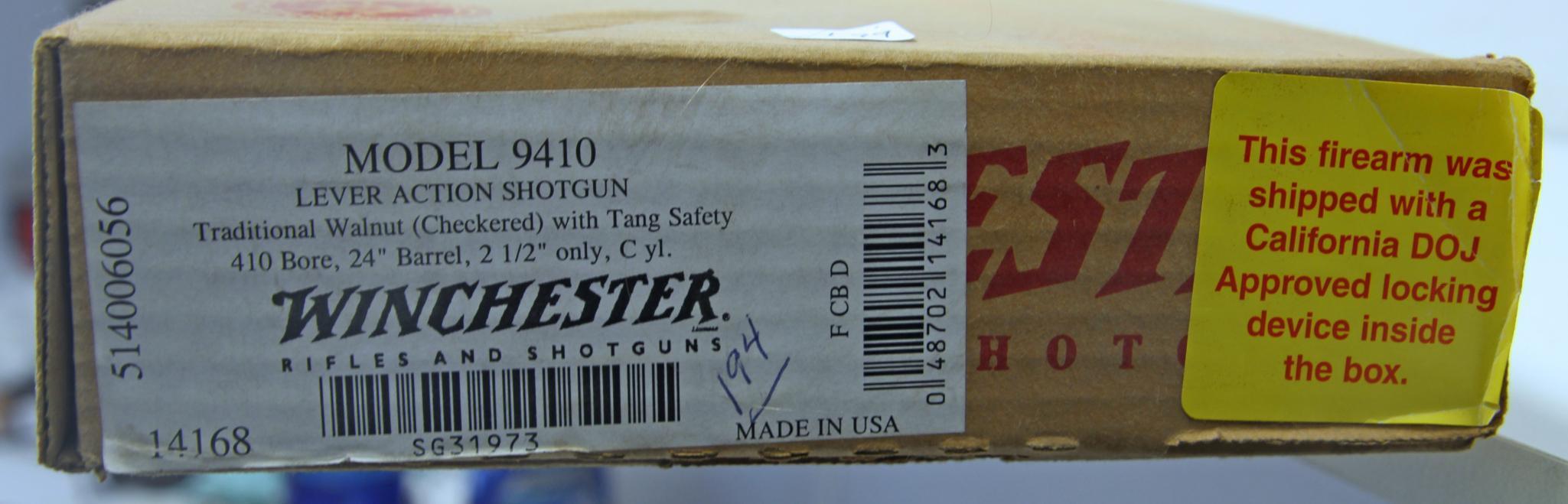 Winchester Model 9410 .410 Ga. Lever Action Shotgun, New Old Stock in Original Box... 2 1/2" Chamber