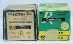 Full Vintage Box Remington Express 3" .410 Ga. and Partial Vintage Box 16 Rounds Peters 2 1/2" .410