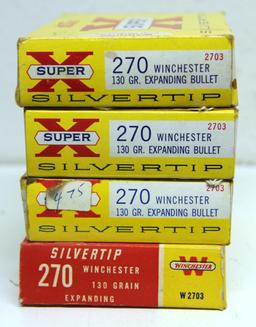 1 Full, 1 Partial of 14, 1 Partial of 18 Vintage Boxes Western Super X SilverTip....270 Winchester 1