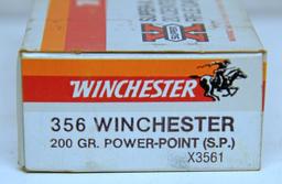 Full Box Winchester .356 Winchester 200 gr. Power-Point SP Cartridges Ammunition...