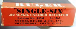 Ruger..."Single-Six" .22WMR Cyl. and .22 LR Cyl. Single Action Revolver, New Old Stock in Original