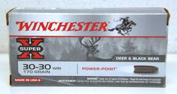 Full Box Winchester Super X .30-30 Win. 170 gr. Power-Point Cartridges Ammunition...