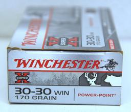 Full Box Winchester Super X .30-30 Win. 170 gr. Power-Point Cartridges Ammunition...