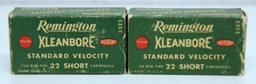 2 Full Vintage Boxes Remington Standard Velocity .22 Short Cartridges Ammunition...