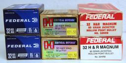 2 Full Boxes of 25 Federal Personal Defense .32 H&R Mag. 85 gr. Jacketed HP, 2 Full Boxes of 25