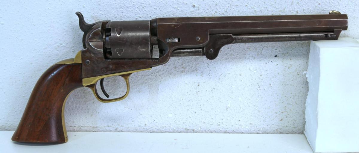 Colt 1851 Navy .36 Cal. Percussion Revolver... 7 3/8" Barrel... Single Line Barrel Address... Tight