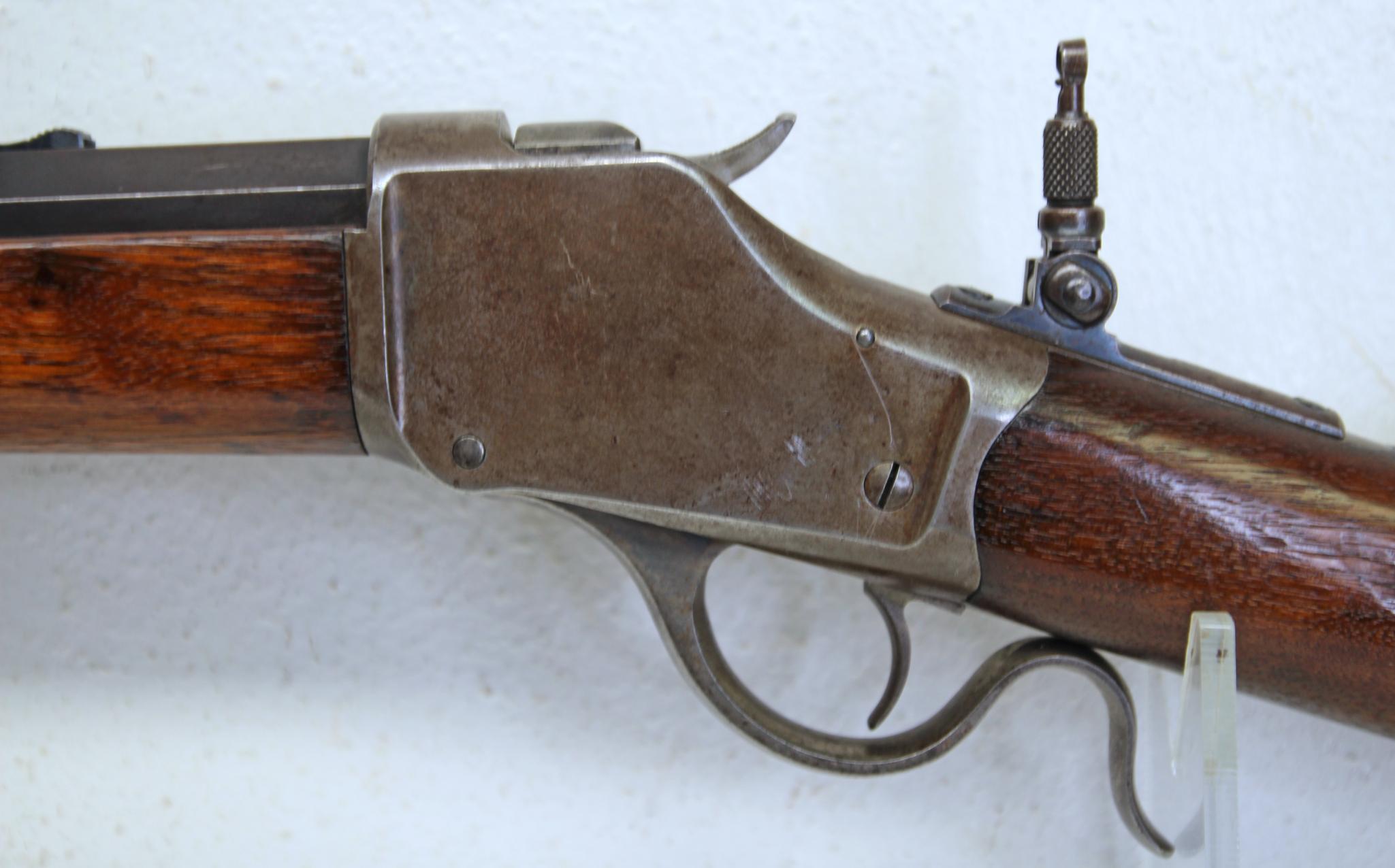 Winchester Model 1885 High Wall .38-55 Single Shot Rifle... 30" Heavy Octagon Barrel... Rear Peep Si