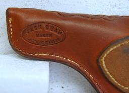 Colt Open Top Pocket .22 Cal. Revolver... Retains Most of Nickel Finish... Hand Tooled Leather Holst