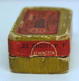 Full Vintage Two Piece Box Remington UMC .22 Short RF Cartridges Ammunition...