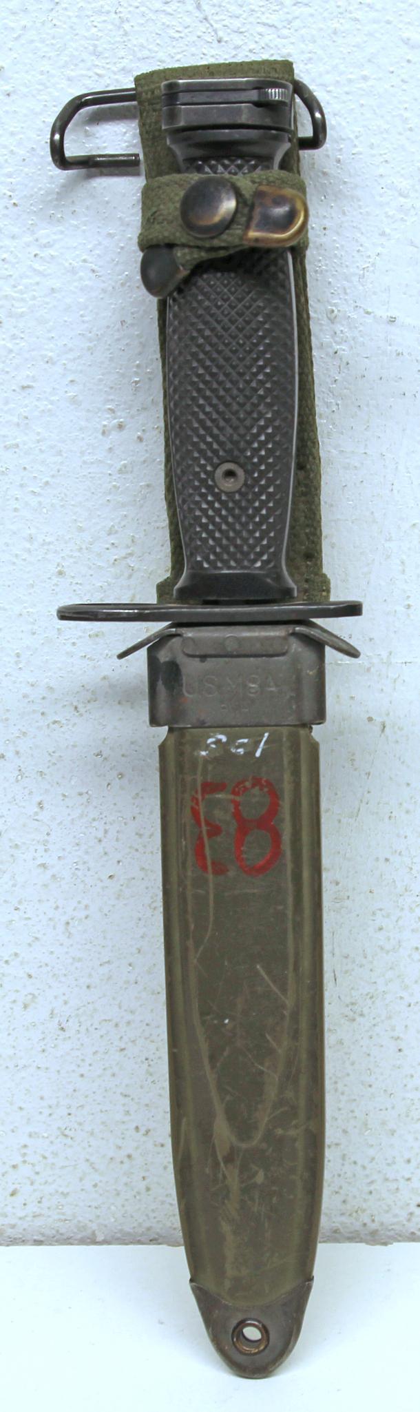 U.S. Army Bayonet, Sheath Marked US M8A1, 6 3/4" Blade, 11 3/4" Overall...