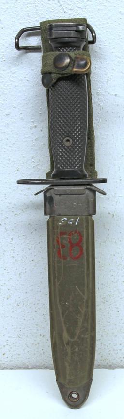 U.S. Army Bayonet, Sheath Marked US M8A1, 6 3/4" Blade, 11 3/4" Overall...