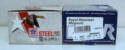 Full Box Stars and Stripes Steel Shot Load 12 Ga. 3" 1 Shot & Full Box Royal BlueSteel 12 Ga. 3" 2
