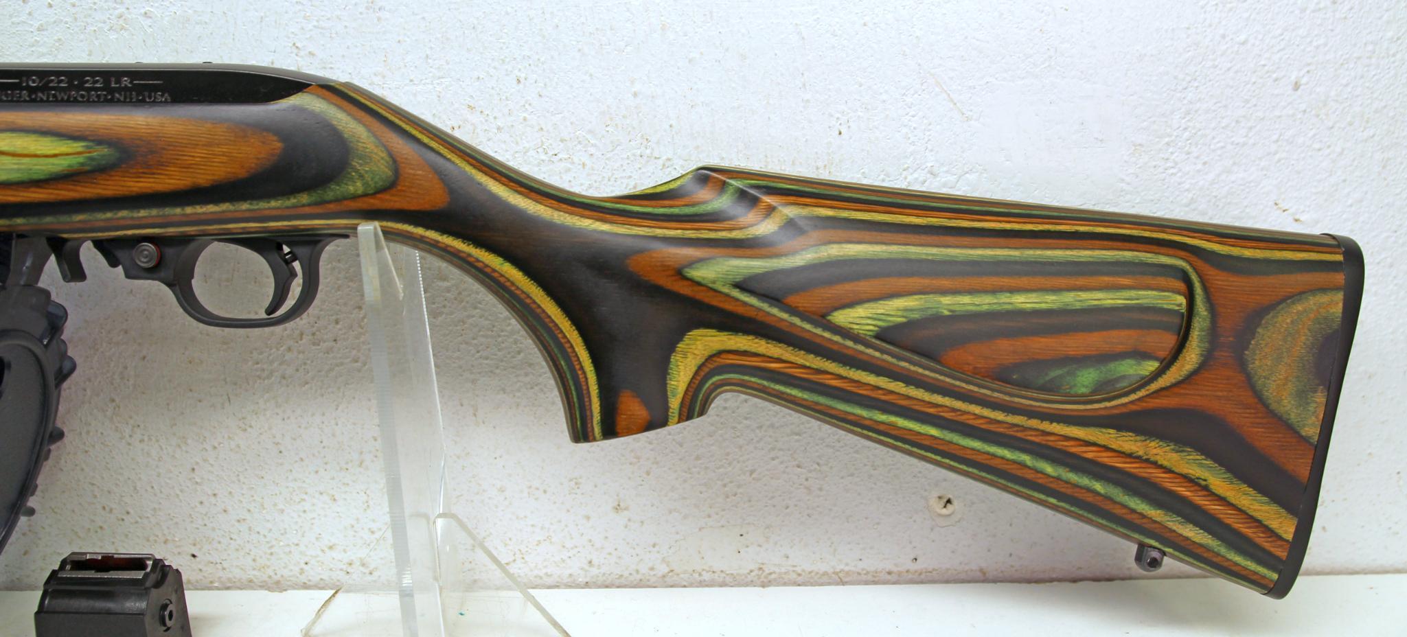 Ruger 10/22 .22 LR Semi-Auto Rifle, Like New, No Box... Carved Alligator in Laminated Stock... Origi