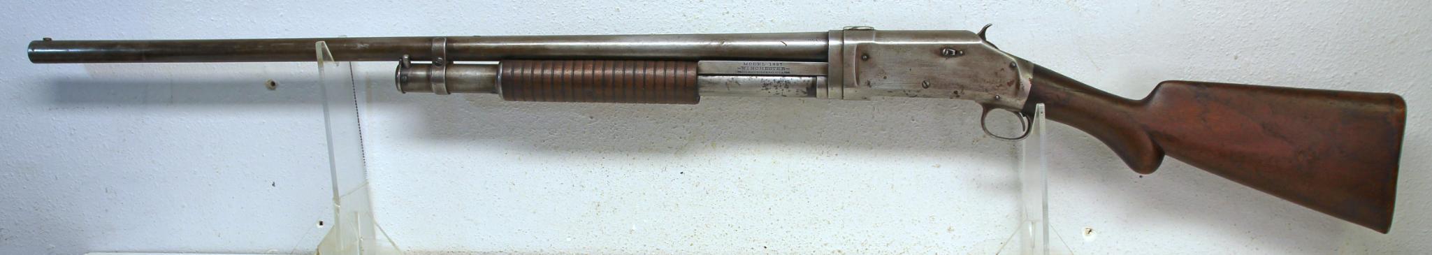 Winchester Model 1897 12 Ga. Pump Action Shotgun... Crack Left Side Wrist of Stock... Poor Finish on