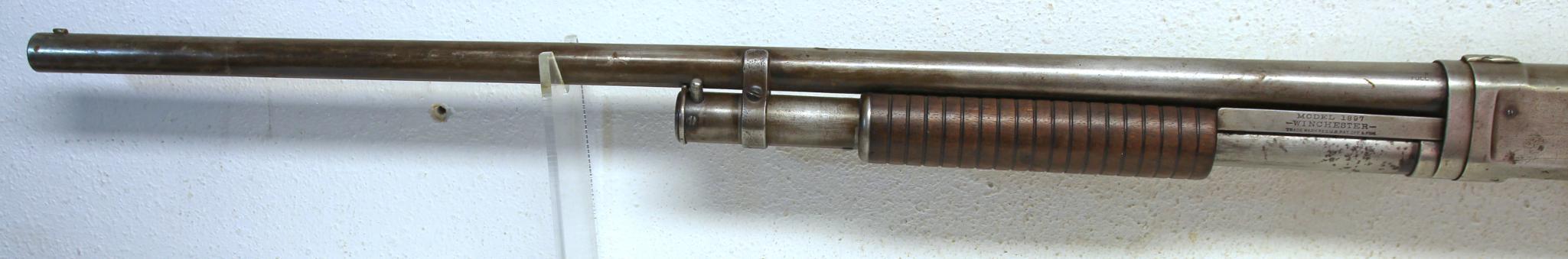 Winchester Model 1897 12 Ga. Pump Action Shotgun... Crack Left Side Wrist of Stock... Poor Finish on