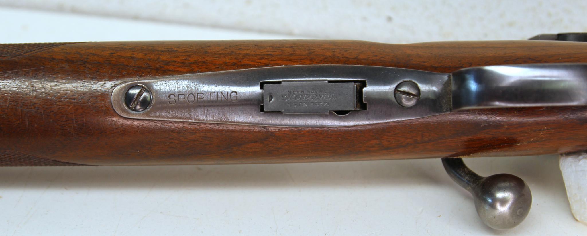 Winchester Model 75 Sporting Deluxe .22 LR Bolt Action Rifle w/Lyman Rear Peep Sight... Checkered Wo