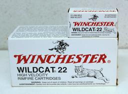 9 Full Boxes Winchester Wildcat .22 LR High Velocity Cartridges Ammunition w/Brick Box - 450 Rds