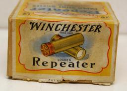Full Vintage Two Piece Box Winchester 12 Ga. Repeater Paper Shotshells Ammunition...