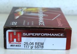 Full Box Hornady Superformance .25-06 Rem. 117 gr. SST Cartridges Ammunition... ...