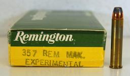 Full Box Remington .357 Rem. Max Experimental Cartridges Ammunition...