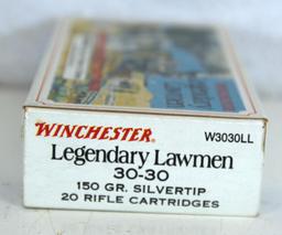 Full Box Winchester Commemorative Legendary Lawmen .30-30 150 gr. SilverTip Cartridges Ammunition...